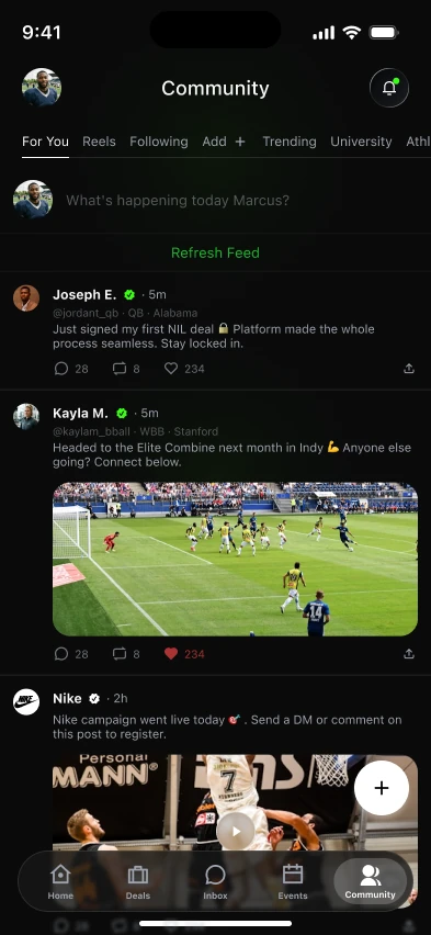 The community feed