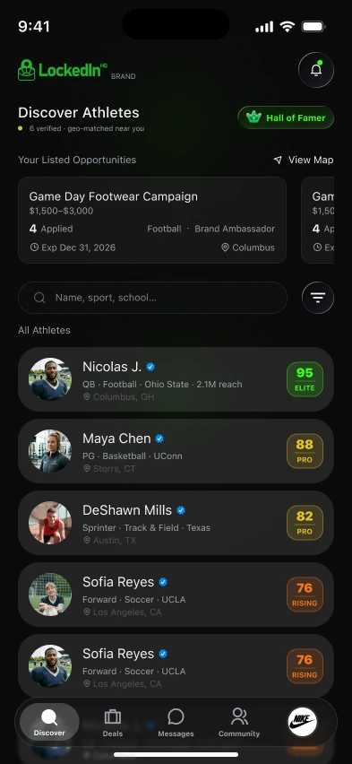 Discover athletes